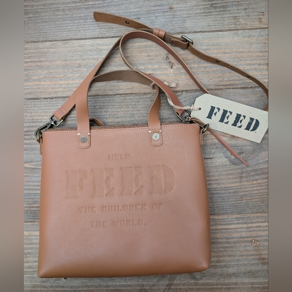 NWT FEED PROJECTS Leather Eleanor Handbag Purse - Picture 1 of 8